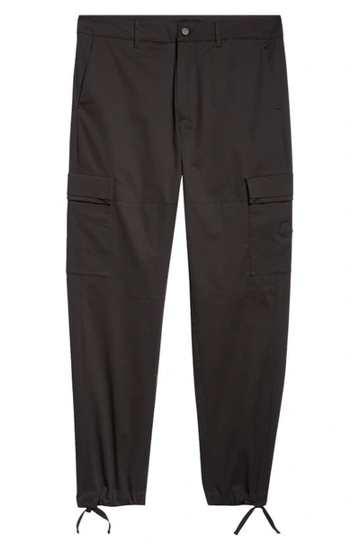 Shop Moncler Stretch Cotton Cargo Pants In Black