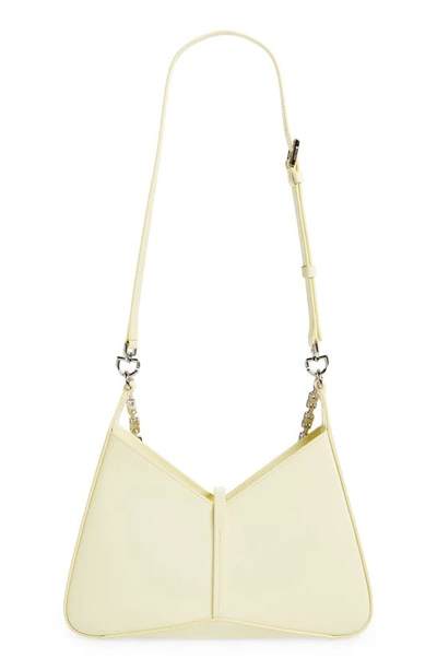 Shop Givenchy Small Cut Out Chain Strap Leather Shoulder Bag In Soft Yellow