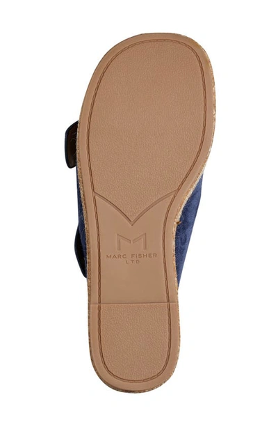 Shop Marc Fisher Ltd Palery Platform Slide Sandal In Dark Blue 400