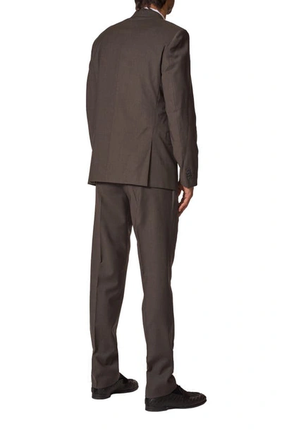 Shop Jb Britches Sartorial Classic Fit Stretch Wool Suit In Dark Taupe