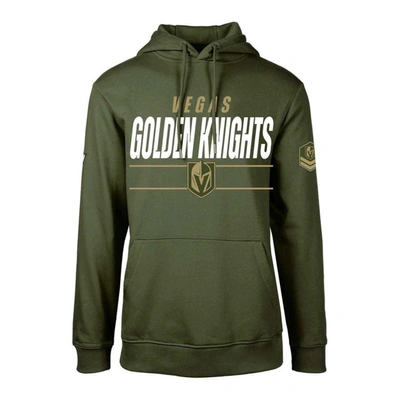 Shop Levelwear Olive Vegas Golden Knights Delta Podium Fleece Pullover Hoodie