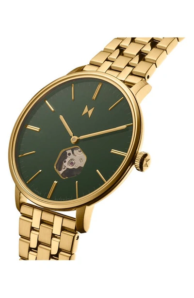 Shop Mvmt Legacy Slim Automatic Leather Strap Watch, 45mm In Gold