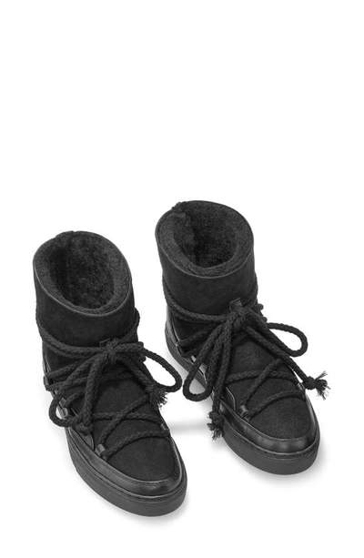 Shop Inuikii Classic Genuine Shearling Lined Sneaker Bootie In Black