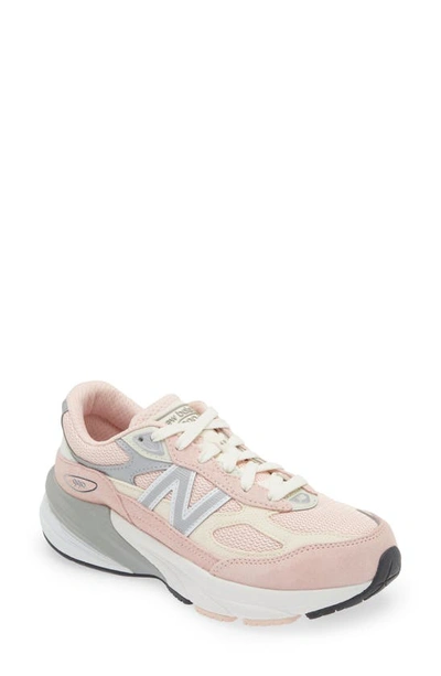 Shop New Balance Kids' 990v6 Sneaker In Pink Haze/ White