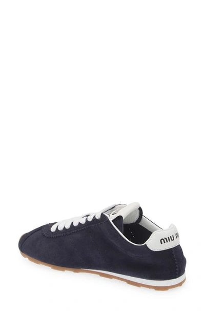 Shop Miu Miu Allacciate Low Top Sneaker In Navy