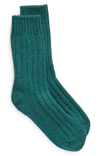 Shop American Trench Wool & Silk Blend Crew Socks In Holly