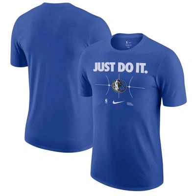 Shop Nike Blue Dallas Mavericks Just Do It T-shirt