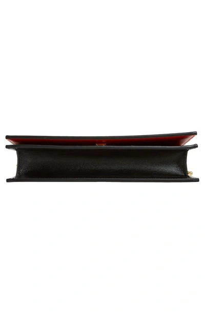 Ferragamo Mini Double Gancio Leather Shoulder Bag In Nero