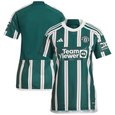 Shop Adidas Originals Adidas  Green Manchester United 2023/24 Away Replica Jersey