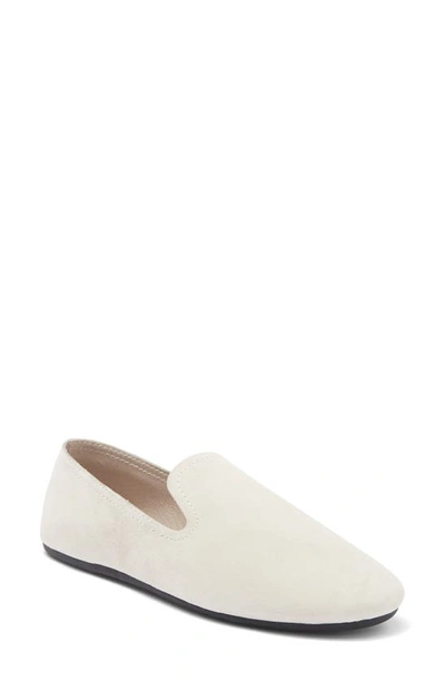 Shop Jeffrey Campbell Spin Flat In Ice Suede