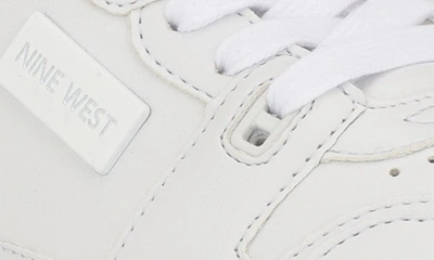 Shop Nine West Alope Platform Sneaker In All White