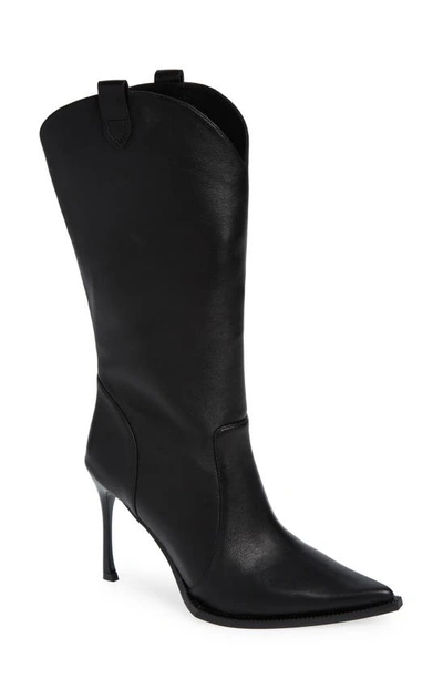 Shop Jeffrey Campbell Cognitive Pointed Toe Western Boot In Black