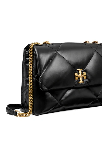 Shop Tory Burch Kira Diamond Quilted Leather Convertible Shoulder Bag In Black