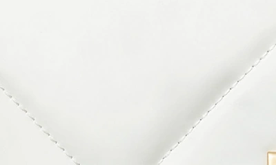 Tory Burch Kira Diamond Quilted Leather Convertible Shoulder Bag In Blanc