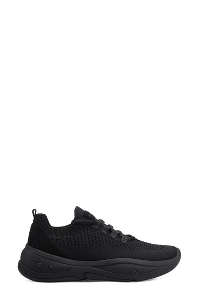 Easy Spirit Power Lace-up Sneaker In Black