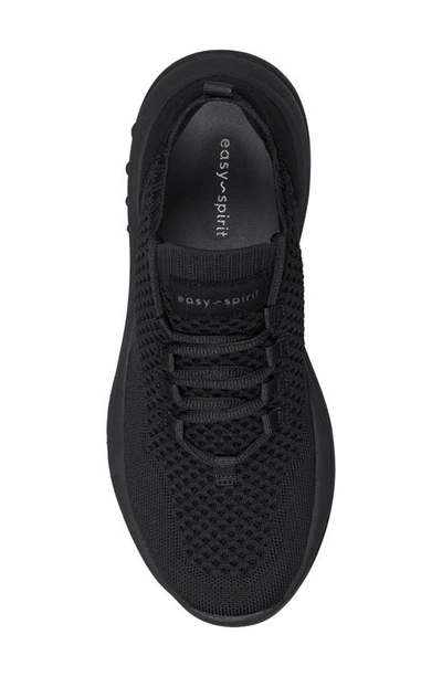 Easy Spirit Power Lace-up Sneaker In Black