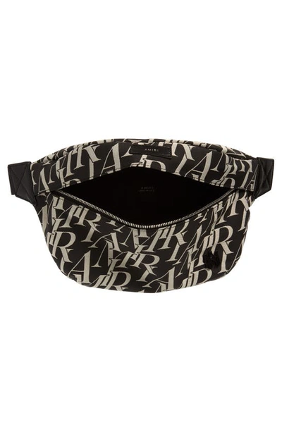 Shop Amiri Logo Jacquard Belt Bag In Black