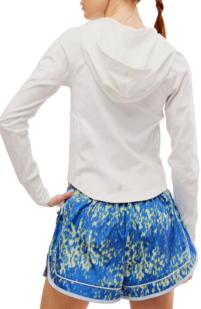 Fp Movement Women's Playin For Keeps Zip Jacket In White Combo