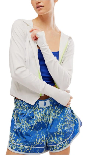 Fp Movement Women's Playin For Keeps Zip Jacket In White Combo