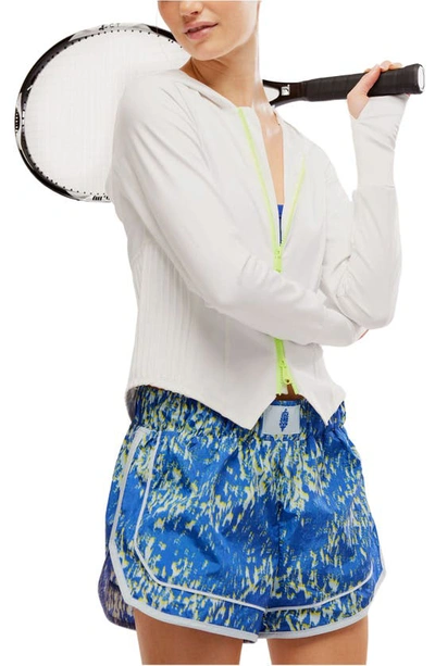 Fp Movement Women's Playin For Keeps Zip Jacket In White Combo