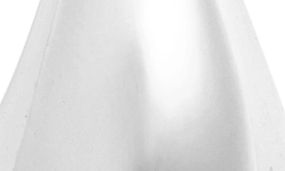 Open Edit Polished Teardrop Stud Earrings In Rhodium