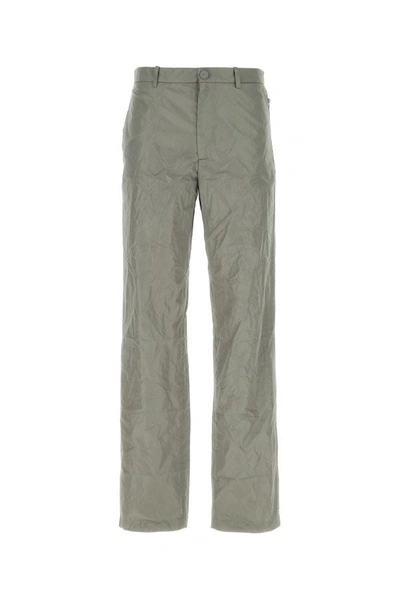 Shop Balenciaga Man Grey Polyester Pant In Gray