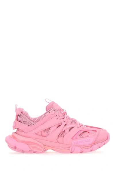 Shop Balenciaga Woman Pink Synthetic Leather And Fabric Sneakers