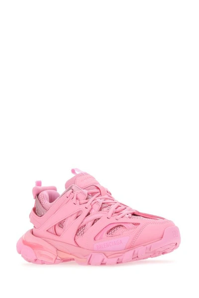 Shop Balenciaga Woman Pink Synthetic Leather And Fabric Sneakers