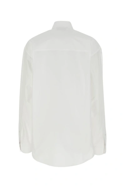 Shop Balenciaga Woman White Poplin Hourglass Shirt