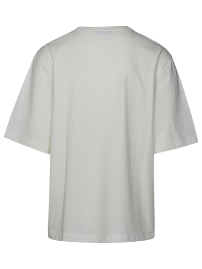 Shop Burberry Man  White Cotton T-shirt