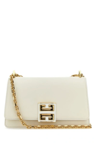 Shop Givenchy Woman Ivory Leather Small 4g Shoulder Bag In White
