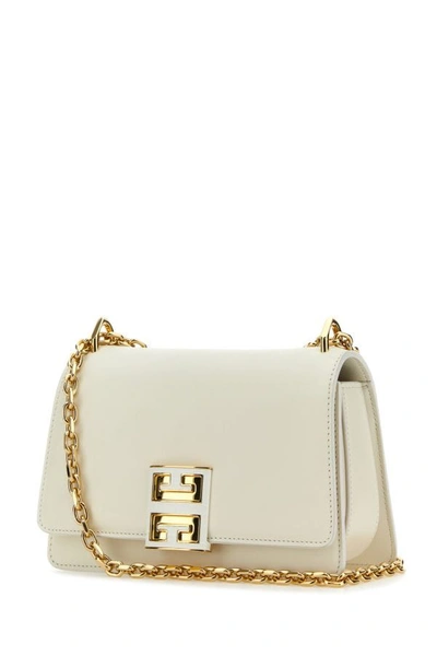Shop Givenchy Woman Ivory Leather Small 4g Shoulder Bag In White