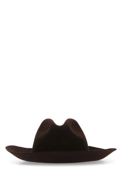 Shop Golden Goose Deluxe Brand Man Brown Felt Fedora Hat