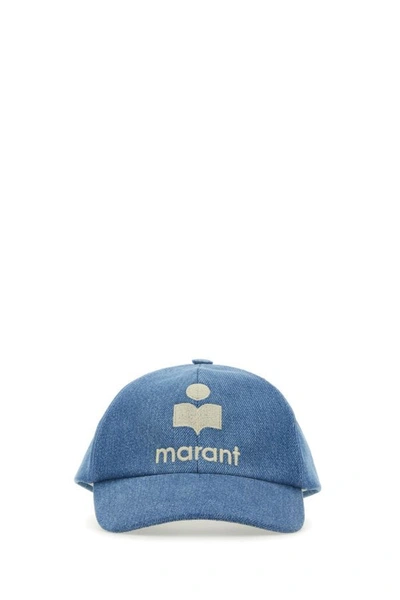 Shop Isabel Marant Man Denim Tyron Baseball Cap In Blue
