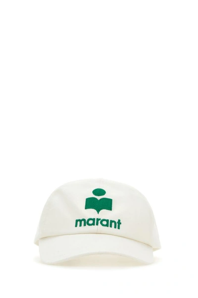 Shop Isabel Marant Man White Cotton Tyron Baseball Cap