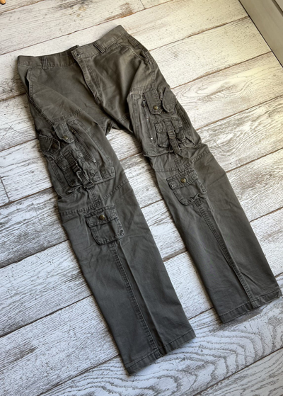 Pre-owned Archival Clothing X Junya Watanabe Vintage Multipocket Khaki Bootcut Cargo Pants
