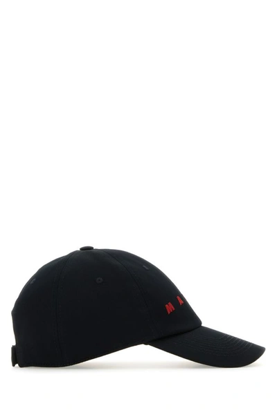 Shop Marni Man Black Cotton Baseball Hat