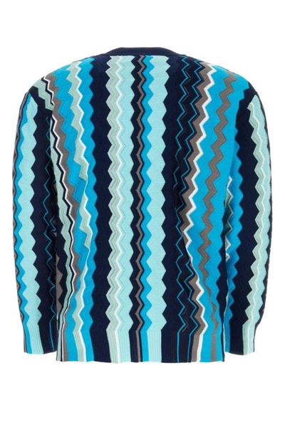 Shop Missoni Man Embroidered Cotton Blend Cardigan In Multicolor