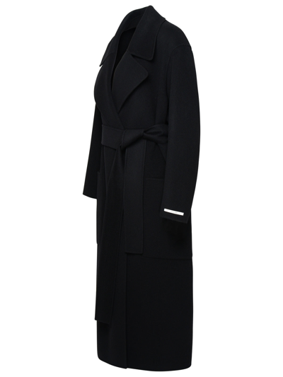 Shop Sportmax Woman Black Wool Poison Coat