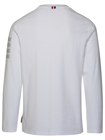 Shop Thom Browne Man White Cotton Sweater
