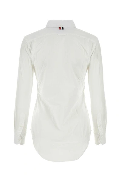 Shop Thom Browne Woman White Oxford Shirt