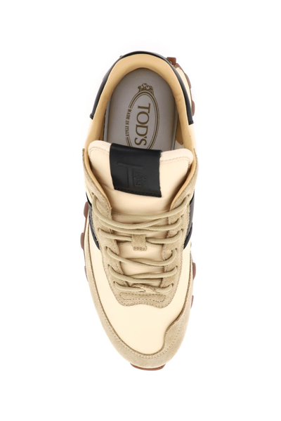 Shop Tod's Suede Leather And Nylon 1t Sneakers Men In Multicolor