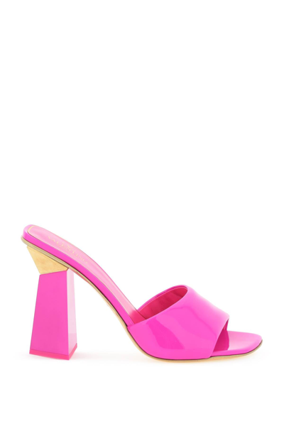 Shop Valentino Garavani Hyper One Stud Sandals In Patent Leather Women In Pink