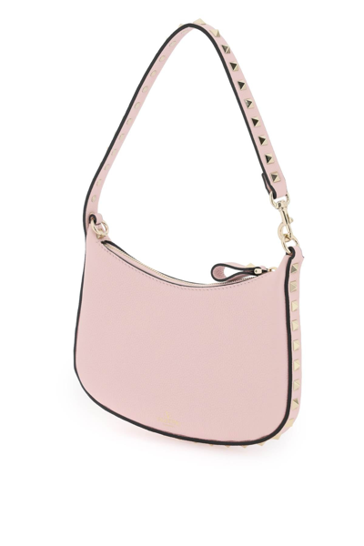 Shop Valentino Garavani Rockstud Mini Hobo Bag Women In Pink