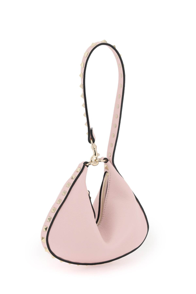 Shop Valentino Garavani Rockstud Mini Hobo Bag Women In Pink