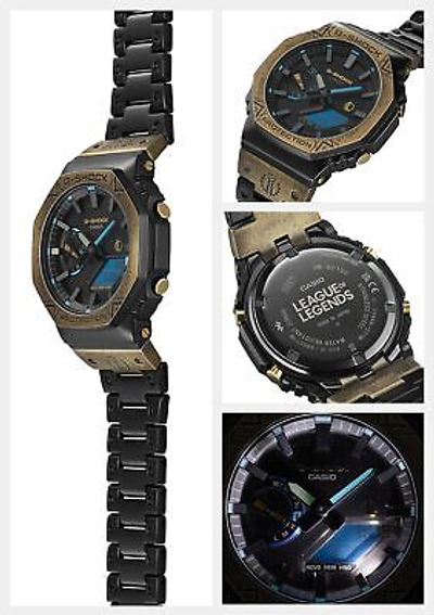 Pre-owned Casio G-shock Gm-b2100ll-1ajr League Of Legends Solar Men Watch Stainless Steel
