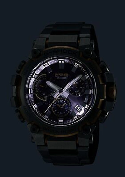 Pre-owned Casio G-shock Mt-g Mtg-b3000d-1a9jf Solar Radio Men Watch Bluetooth Silver