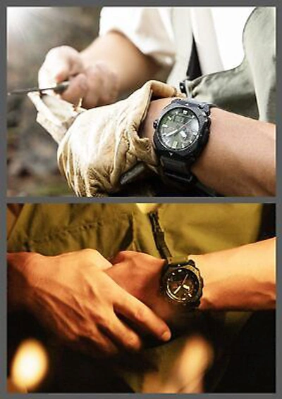 Pre-owned Casio Pro Trek Prw-6900bf-1jf Climber Line Radio Solar Men Watch Biomass Plastic