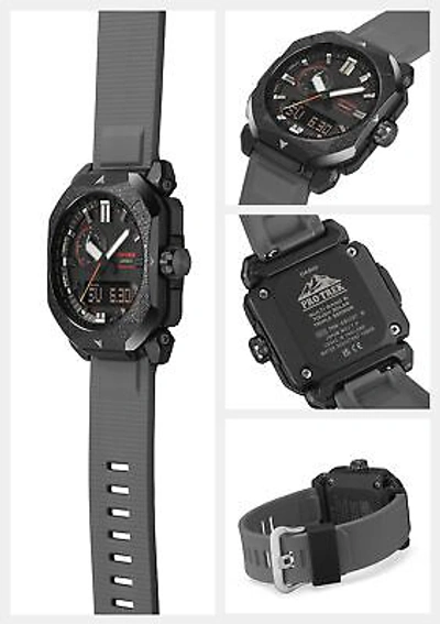 Pre-owned Casio Pro Trek Prw-6900bf-1jf Climber Line Radio Solar Men Watch Biomass Plastic