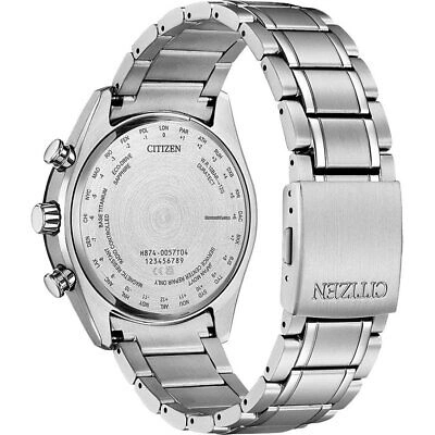Pre-owned Citizen Silver Mens Multi Dial Watch Tsuki-yomi By1018-80x